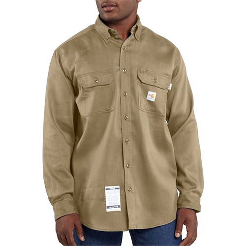Carhartt Work-Dry Lightweight Twill Shirt in Khaki